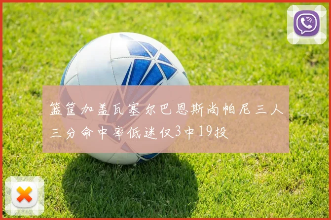 篮筐加盖瓦塞尔巴恩斯尚帕尼三人三分命中率低迷仅3中19投